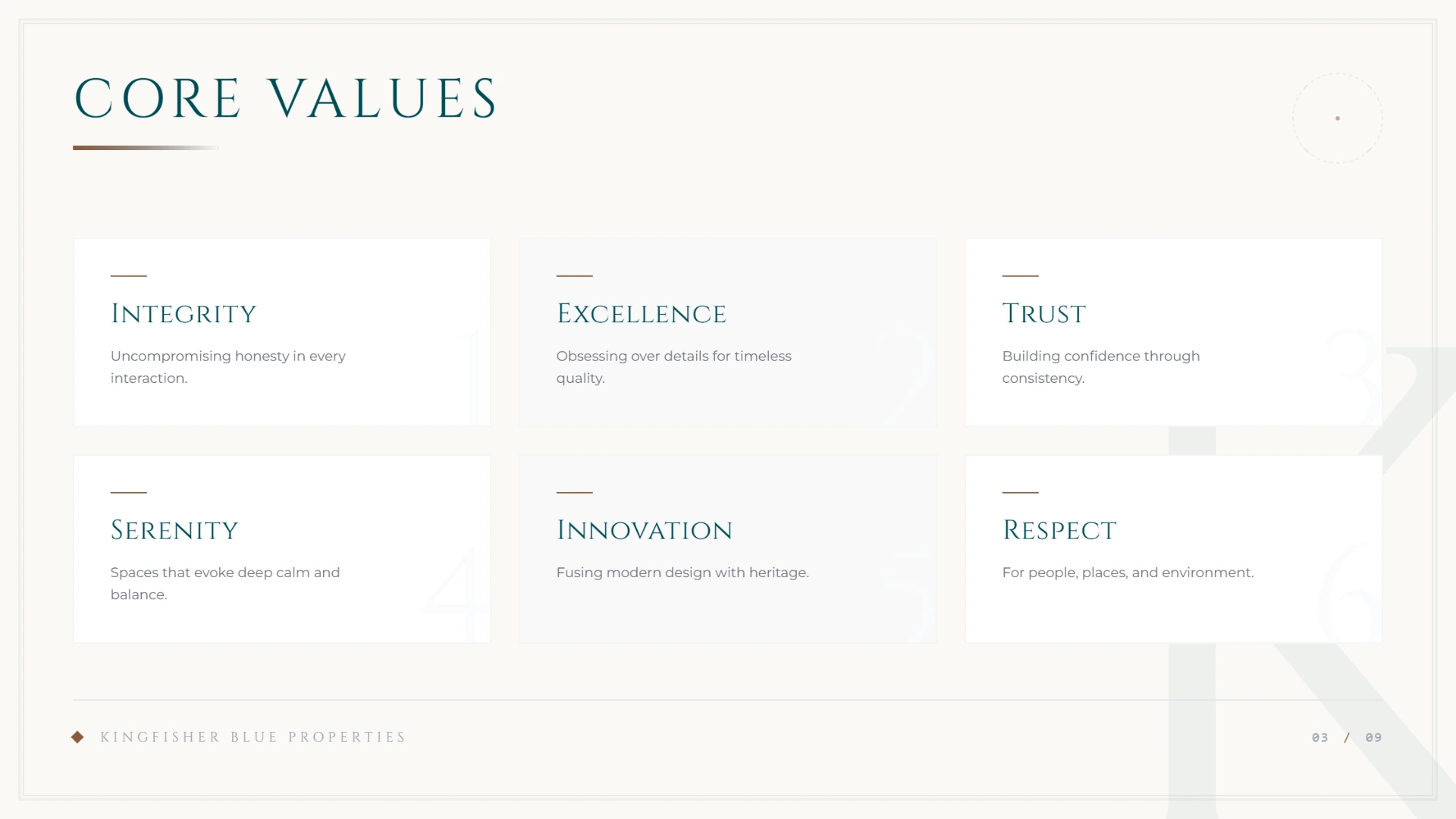Kingfisher Blue Properties brand guidelines page 03
