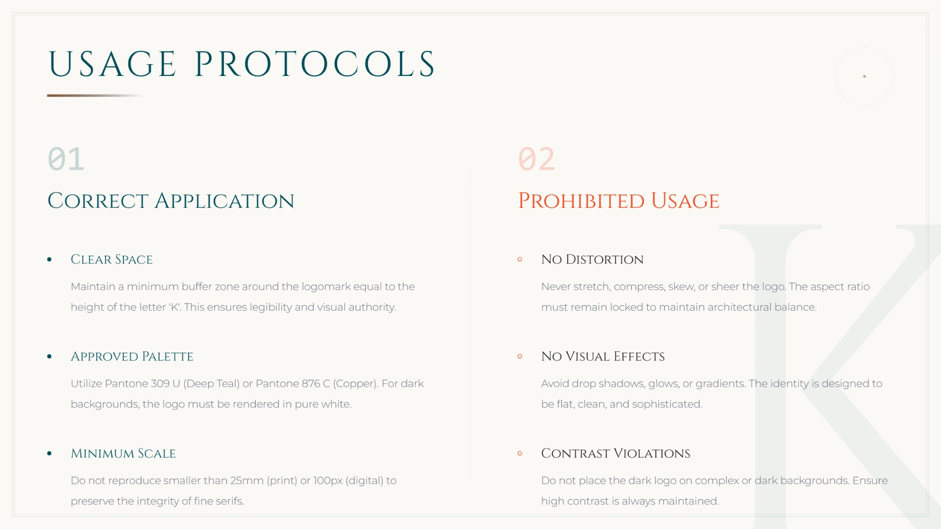 Kingfisher Blue Properties brand guidelines page 08