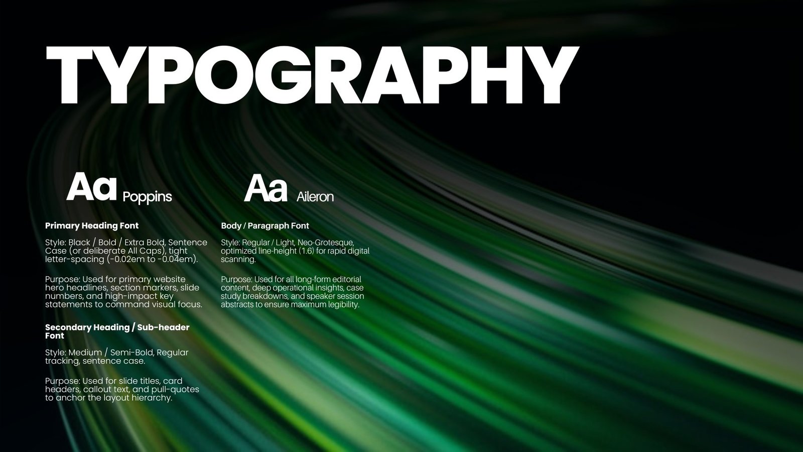The Squishy Bit brand guidelines page: Typography, Poppins and Aileron